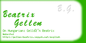 beatrix gellen business card